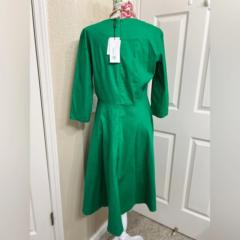 Acevog Green Dress size L - Picture 3 of 6